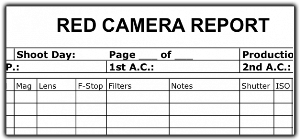 RED One Camera Reports Download RED One Camera Reports Download