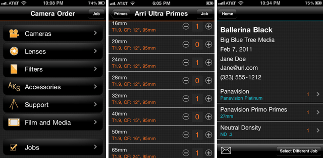 Camera Order Useful Cinematography iPhone App Screenshots