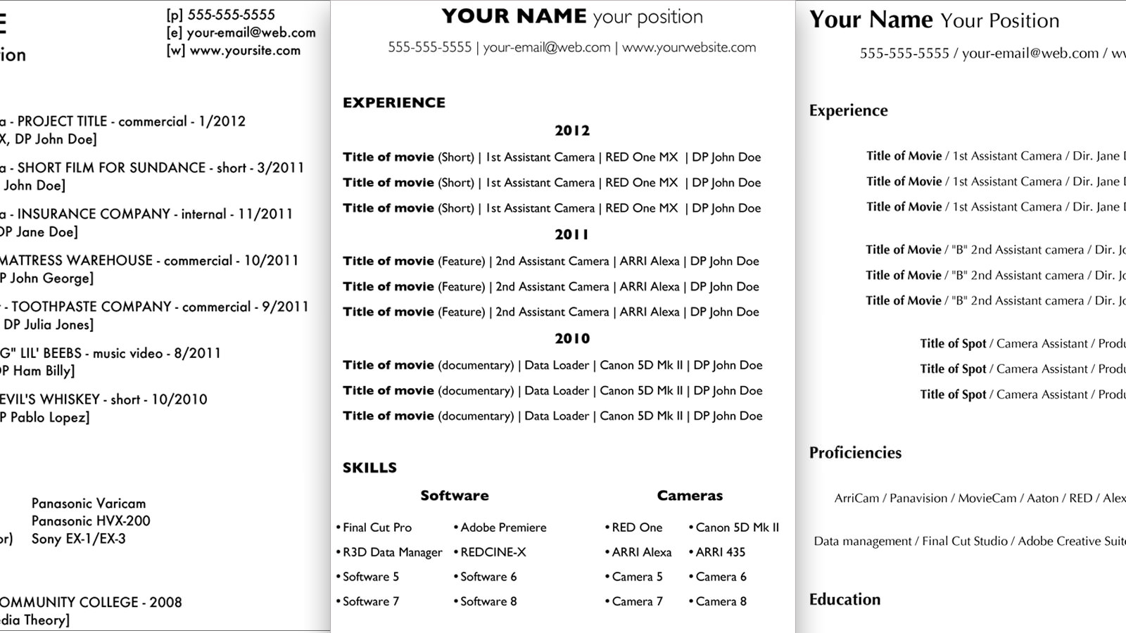grab these free resume templates designed for freelance