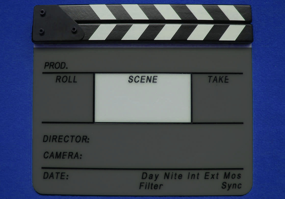 "Scene/Slate" Section of a Film Slate Clapperboard